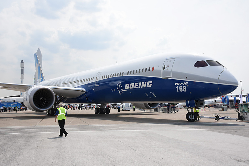 中央翼の生産の主流は787-9型機、787-10型機に移っているという