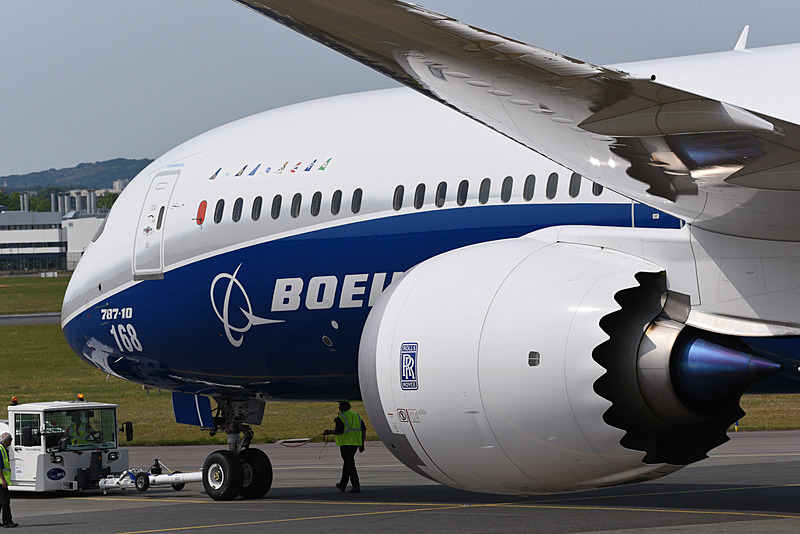 中央翼の生産の主流は787-9型機、787-10型機に移っているという