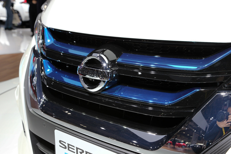 セレナ e-POWERのエクステリア。今回のショーでは内装の撮影は不可とのこと