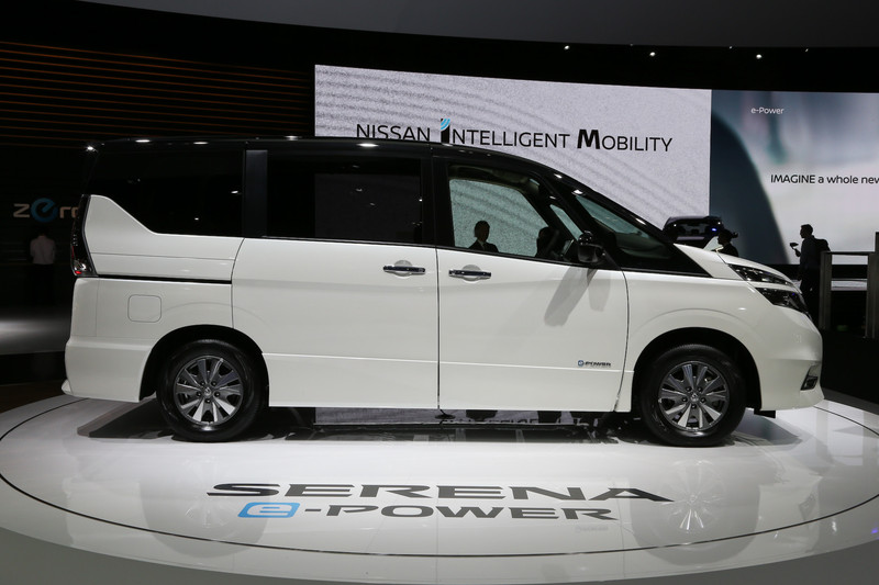 セレナ e-POWERのエクステリア。今回のショーでは内装の撮影は不可とのこと