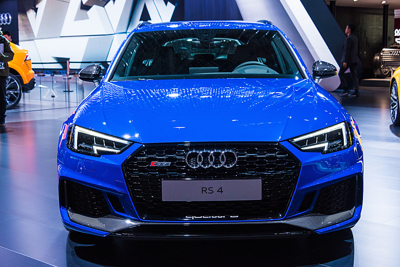 2018年に日本でも発売される「RS 4 Avant」。こちらも日本では初お披露目となった