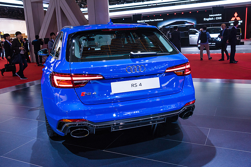 2018年に日本でも発売される「RS 4 Avant」。こちらも日本では初お披露目となった