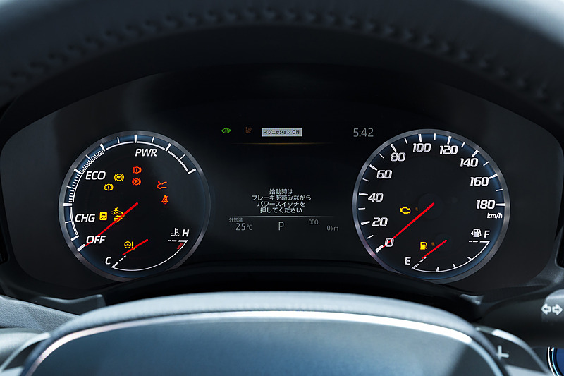 メーターは液晶タイプ