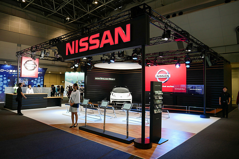 日産ブースでは、「ニッサン・インテリジェント・モビリティ」で取り組んでいるソリューションについてシアター形式で紹介