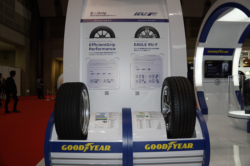 市販タイヤの展示