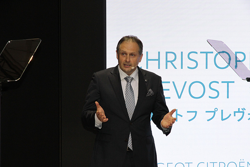 10月25日のプレスカンファレンスに出席したプジョー･シトロエン･ジャポン株式会社 代表取締役社長のクリストル・プレヴォ氏