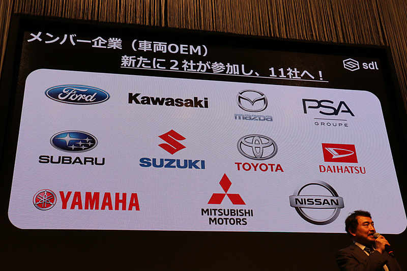 SDLCには11社の自動車メーカーが加盟している