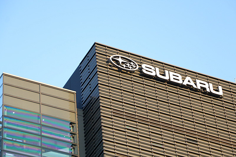会見はスバル本社で開催された