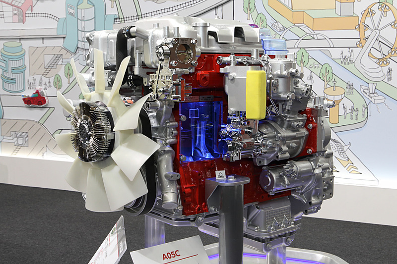 A09Cエンジンをベースにした、主に中型車用のダウンサイジングエンジン。A09Cエンジンとともに2段過給や世界初採用となる「ディンプルライナー」、超高圧コモンレールなを採用する。最高出力191kW（260PS）／2300rpm、最大トルク882Nm（90kgm）/1400rpmを発生。レンジャー、ブルーリボンハイブリッド、メルファに搭載する