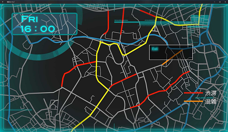曜日や時間に基づいて予測することで、最適な走行ルートの探索や正確な到着時刻の算定が可能となる