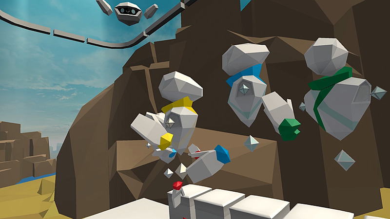 ほかの同時参加者の手足の動きがリアルタイムに分かるので、同じ仮想世界を共有している感覚が得られるのも大きな魅力である