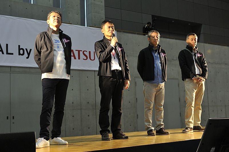 コペンファンにはおなじみのコペン開発陣が登場。左から藤下氏、殿村氏、和田氏、芝垣氏