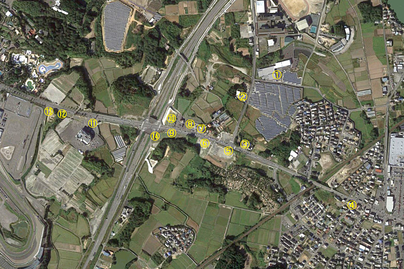 サーキット道路周辺（Googleマップ）