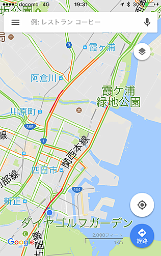 県道6号を北上しJR四日市駅前方面へ