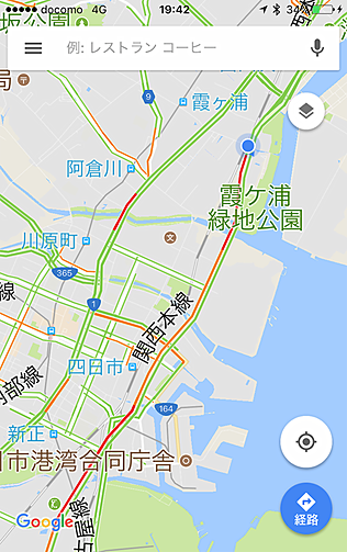 四日市競輪付近で国道23号に復帰