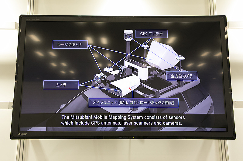 ルーフ上に搭載されるMMSの各計測機器