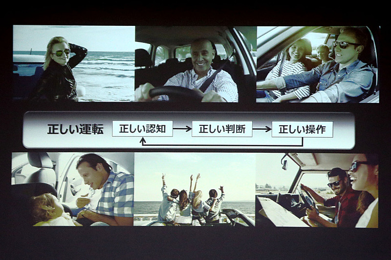 「MAZDA PROACTIVE SAFETY」として3段階で事故の削減を図るクルマ造りを行なっており、まずは人間の持つ能力を最大限に引き出してドライバーが自分自身で正しい認知、判断、操作ができるようにしていく運転環境をクルマ側で整える必要があるとしている