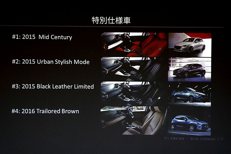 これまでデミオに設定されてきた特別仕様車4モデル