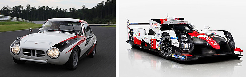 スポーツ800 GR CONCEPT（左）とTS050 HYBRID（右）