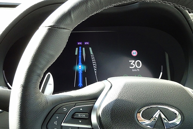 通過できるETCゲートの表示も