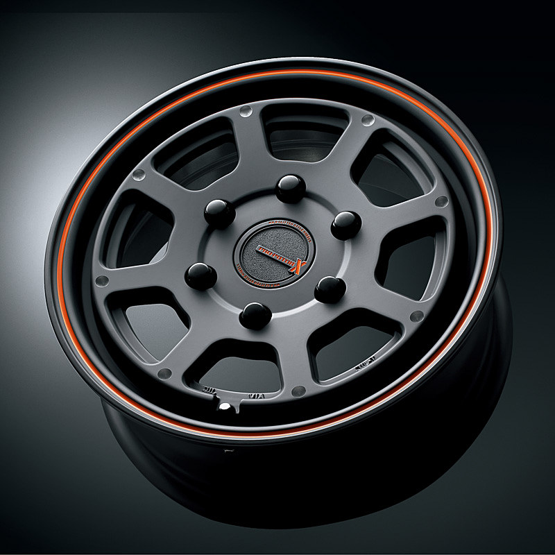 15インチアルミホイールセット「KYOHO PPX 弐百式改（マットブラック＋オレンジライン）」8万2080円