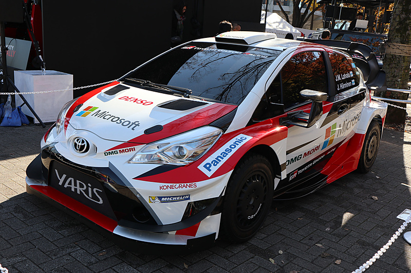 こちらはレプリカだが、2017年からトヨタがWRCに参戦した「ヤリスWRC」