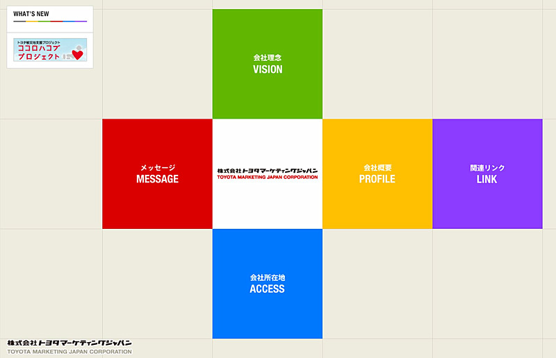 トヨタマーケティングジャパンのWebサイト
