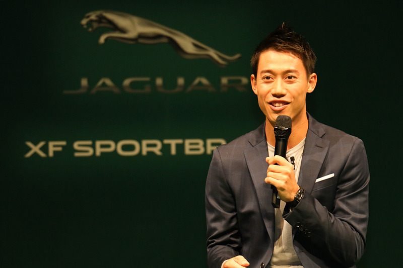 ジャガーの魅力について語り、F-PACEを「最高の相棒」と表現する錦織選手