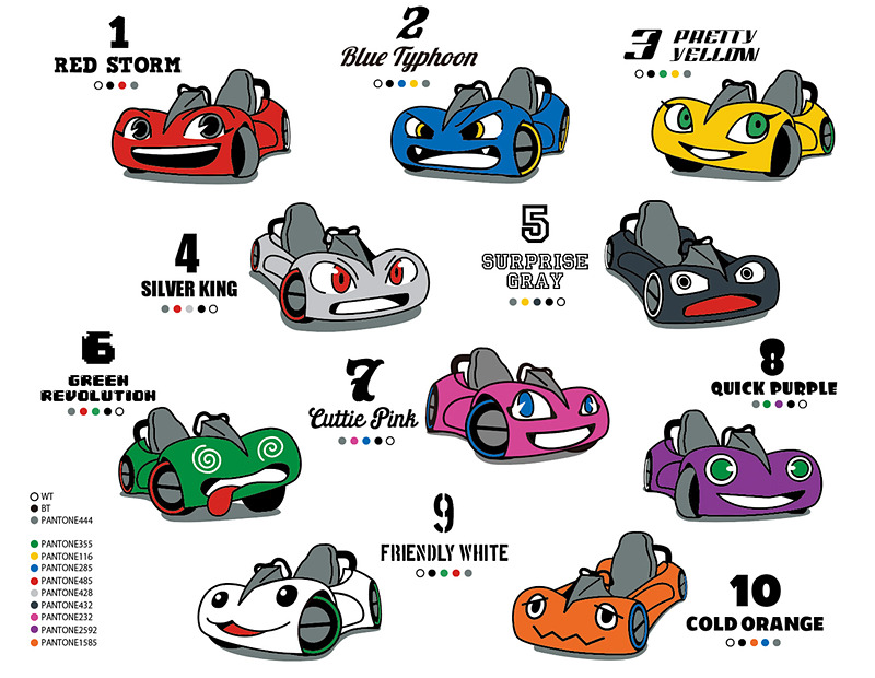 10種類のキャラクターが用意された個性的なDUEL GPのマシン