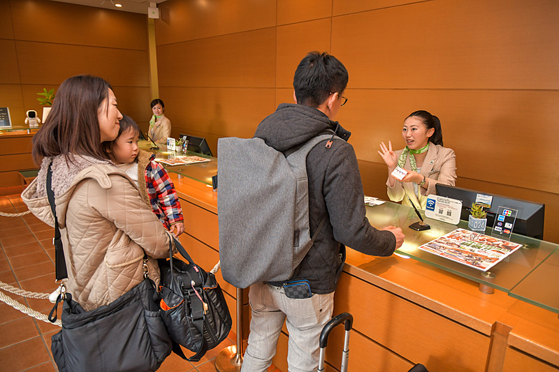 まずはフロントでチェックイン