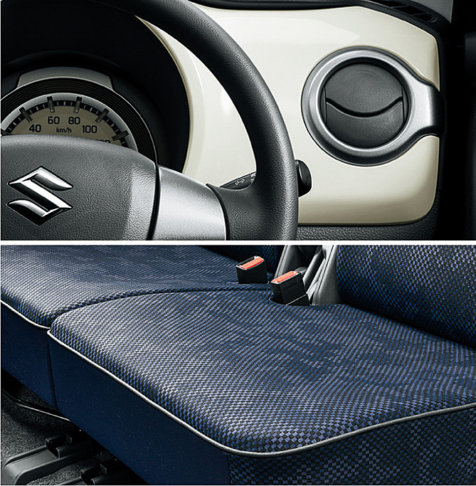 アイボリーの専用色インパネカラーパネルを採用