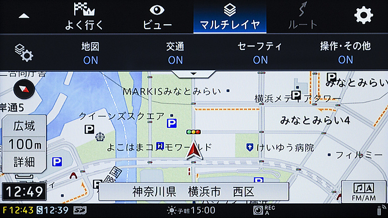マルチレイヤはさらに4項目に分かれている