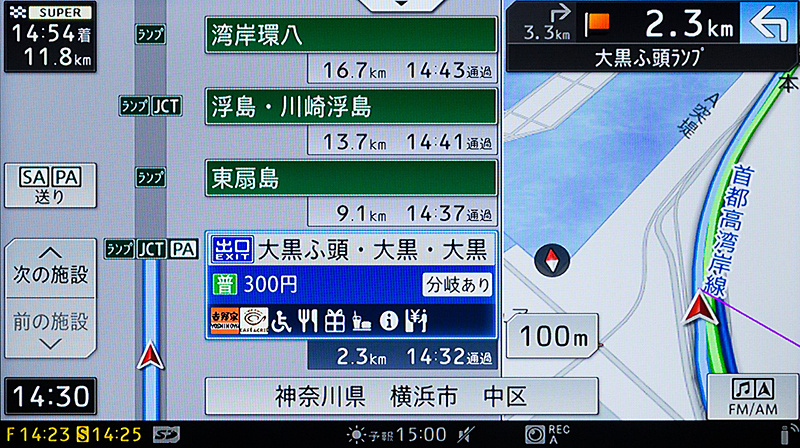 高速道路や都市高速での案内