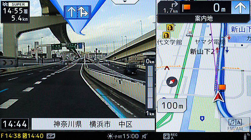逆のパターンで高速から一般道へ。こちらも問題なく一般道での案内に切り替わった