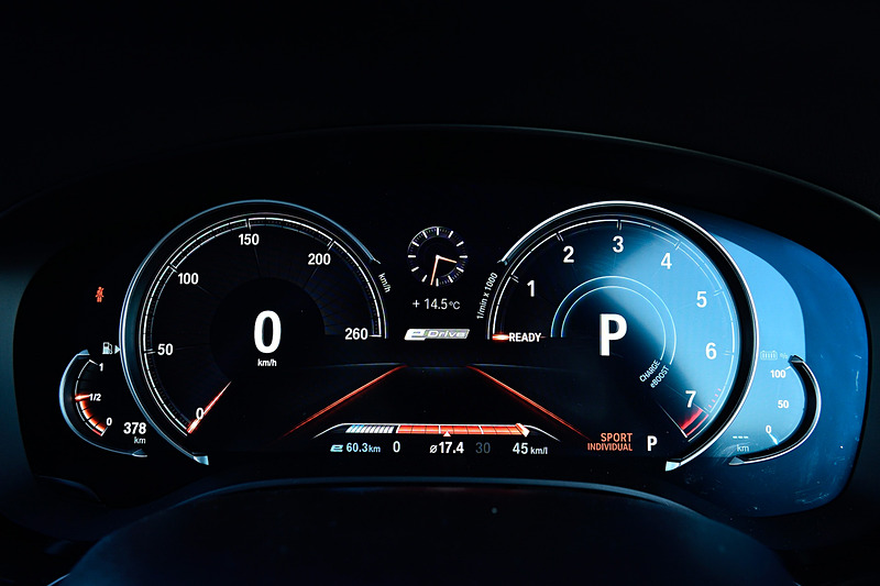 「Sport」モード時のメーター