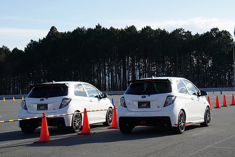 P7駐車場にはトヨタのスポーツカーシリーズ「GR」モデルの比較試乗コーナー