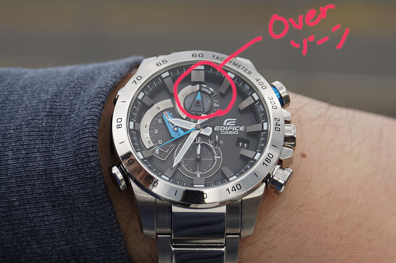 12時～2時のオーバーゾーンに来ていれば、この周回がターゲットタイムよりも遅いと分かる