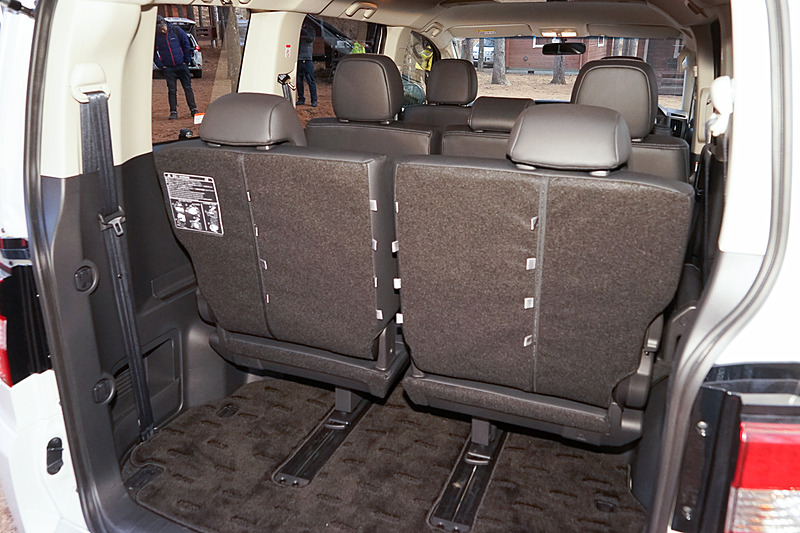 3列目シートを出した状態でのラゲッジルーム