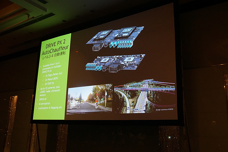 レベル3-4自動運転に対応する「DRIVE PX2 AutoChauffeur」