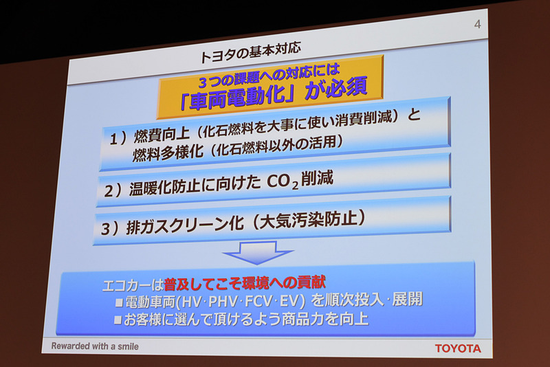 車両電動化で環境問題の3つの課題に対応
