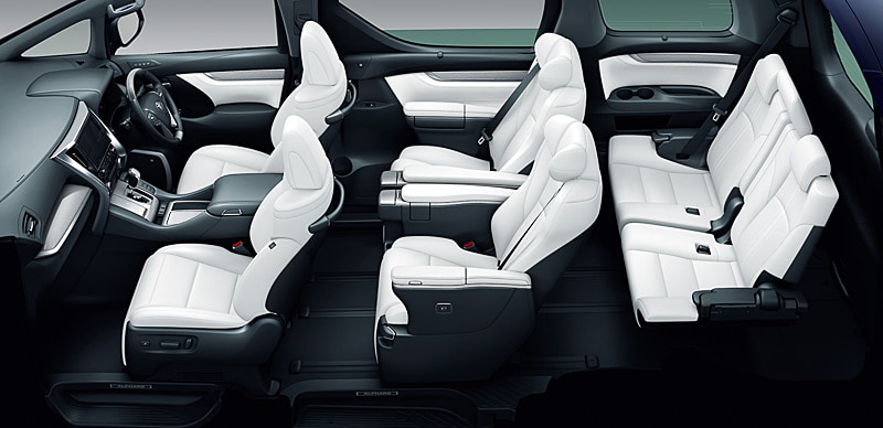 アルファード HYBRID Executive Lounge S＜オプション装着車＞（内装色：ブラック＆ホワイト）のインテリアイメージ