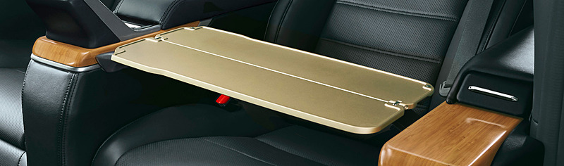 リアコンソール 格納式大型テーブル ブラック