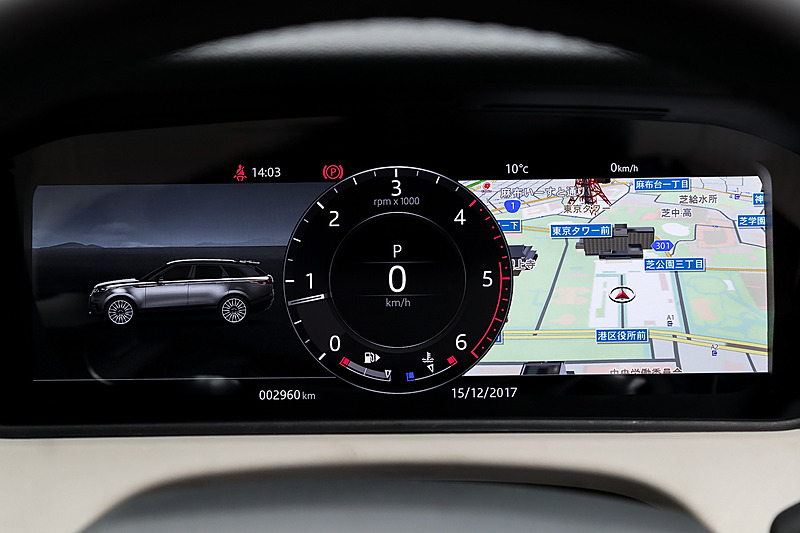 12.3インチの高解像度TFTバーチャルコックピットの表示例。ドライブ情報、ナビゲーション画面、アクティブセーフティに関する情報などを表示できる