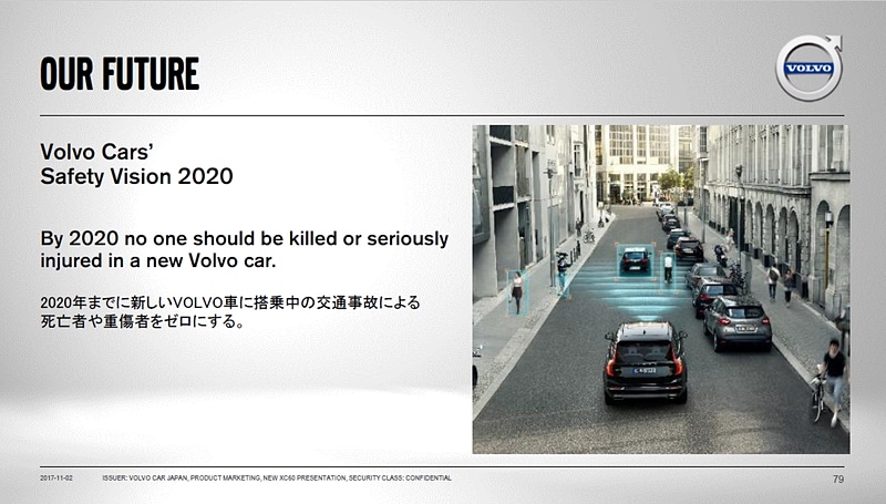 2020年までに新しいボルボ車による交通事故での重傷者や死亡者をゼロにする「Vision2020」