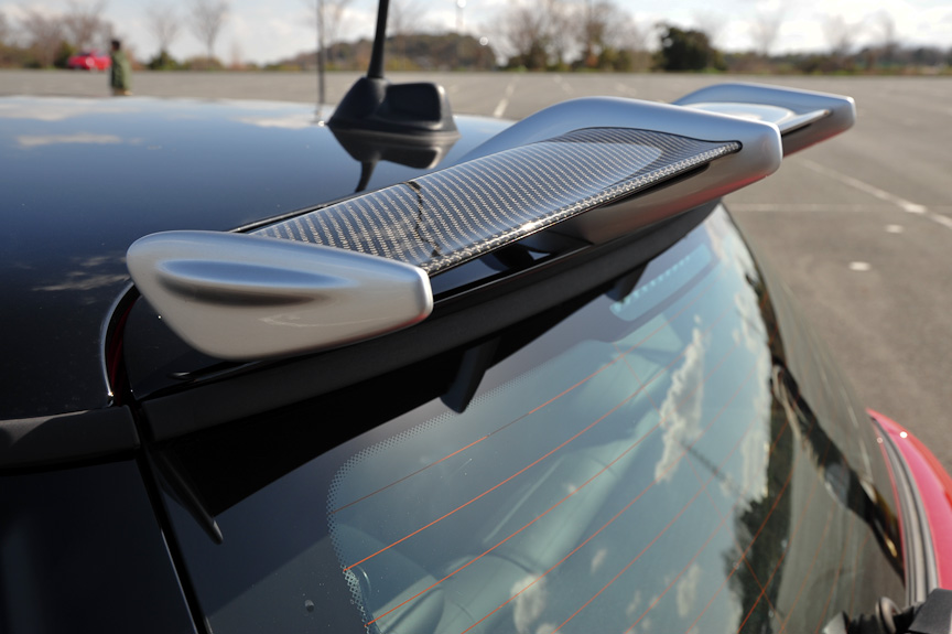 カーボンのバック・ドア・ハンドル、リア・エプロ	ンとカーボン・ディフューザー、リア・スポイラーはオプション