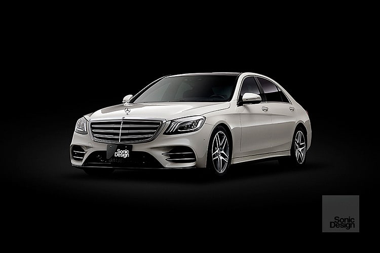 特別企画品の「SonicPLUS THE CREST Limited」を装着した「S 560 4MATIC long」がデモカーとして展示され、当日受付で試聴も可能
