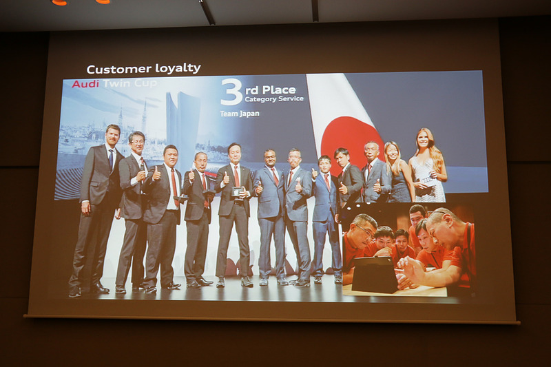 2017年の「Audi Twin Cup」で、日本チームがメカニックとサービスアドバイザーの両部門で3位入賞
