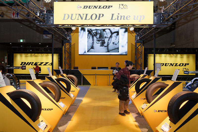 同社のタイヤラインアップが勢揃い