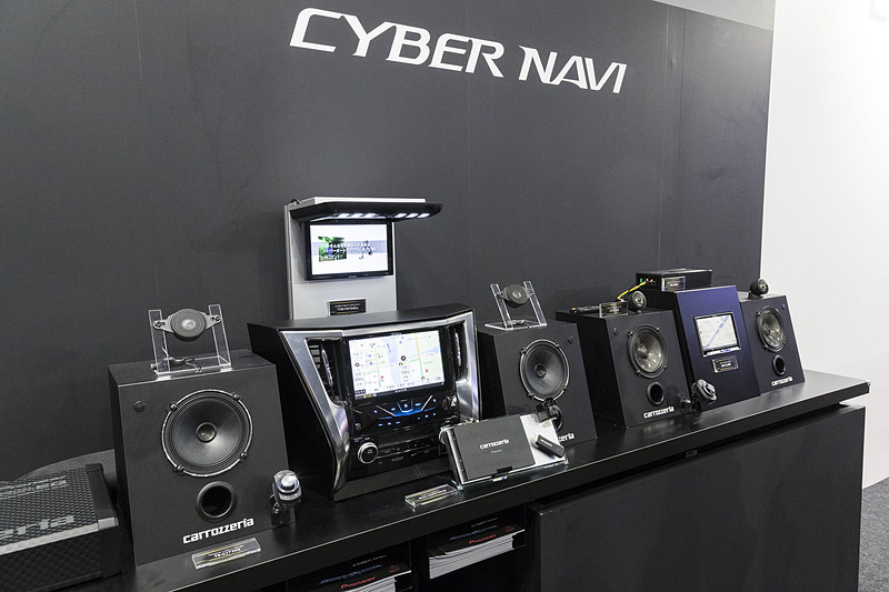 実機でサイバーナビを体験できるコーナー