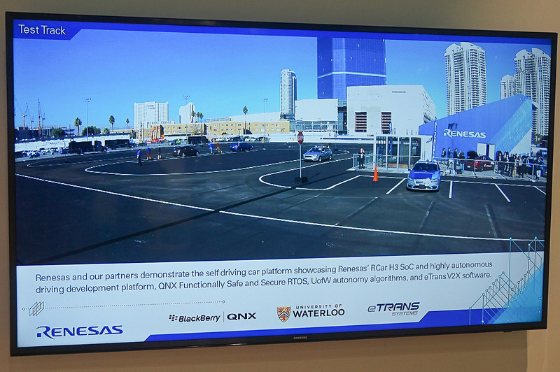 ルネサスの自動運転のデモ走行にQNXが採用されている